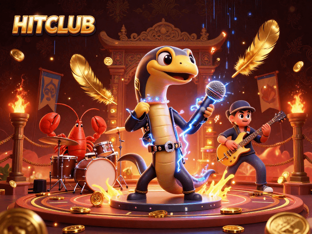 Experience excitement with HITCLUB's undersea DJ performance, featuring vibrant characters and casino elements.