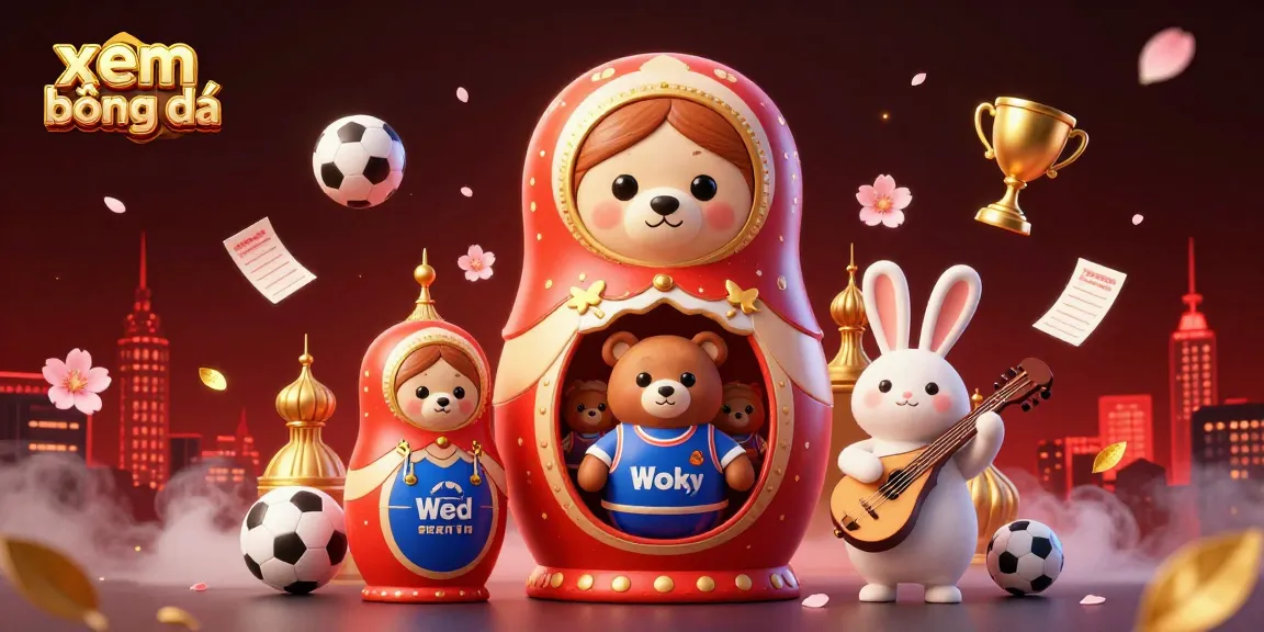 xem bóng đá with dynamic sports betting elements featuring cartoon bears and decorations.