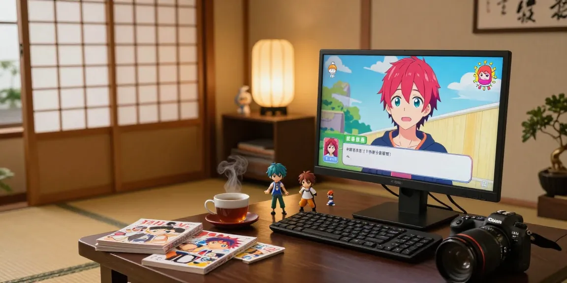 Engaging ai hentai chat with personalized character in a cozy anime-themed room.
