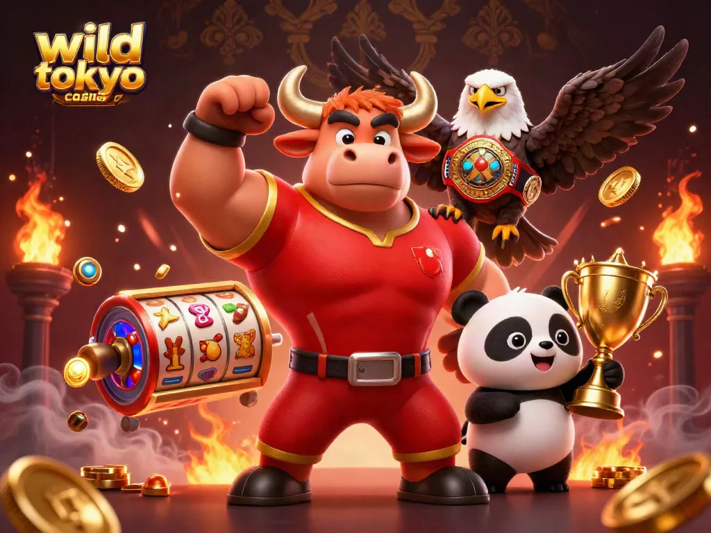 Experience the thrill of wild tokyo casino with vibrant slot reels and dynamic gaming elements.