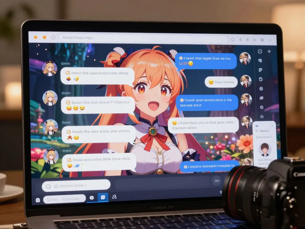 Engaging hentai ai chat scene with anime character and user interface, showcasing vibrant interactions and themes.