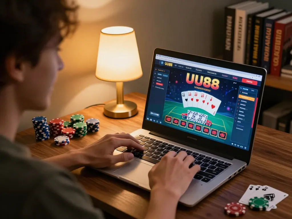 Engaging in strategic gameplay on UU88's online casino, showcasing the gaming interface.