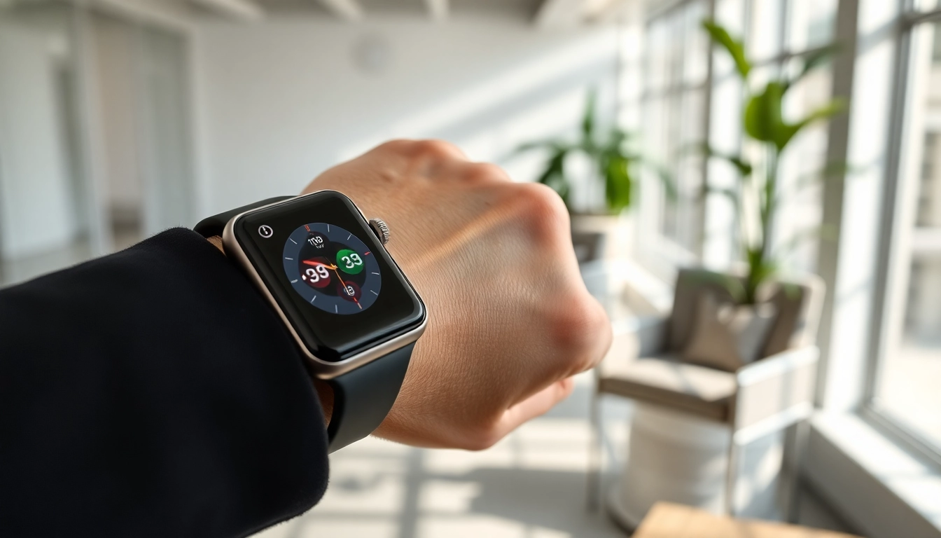 Usa Apple Watch Series 9 en una muñeca destacando su diseño moderno y funcionalidades avanzadas.