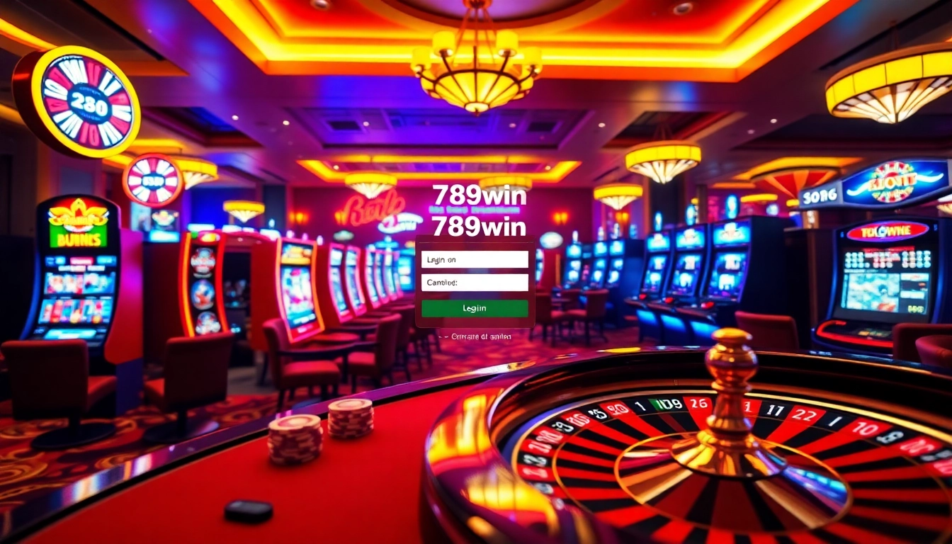 Experience the excitement of 789win đăng nhập with vibrant casino visuals showcasing games and betting options.