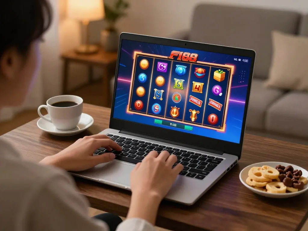 Enjoy thrilling F168 gaming sessions online with a cozy setup and vibrant gameplay.