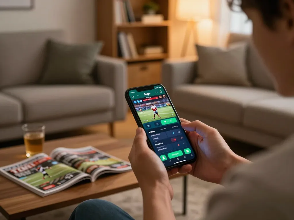 Daga users enjoy live betting moments on a cozy smartphone setup