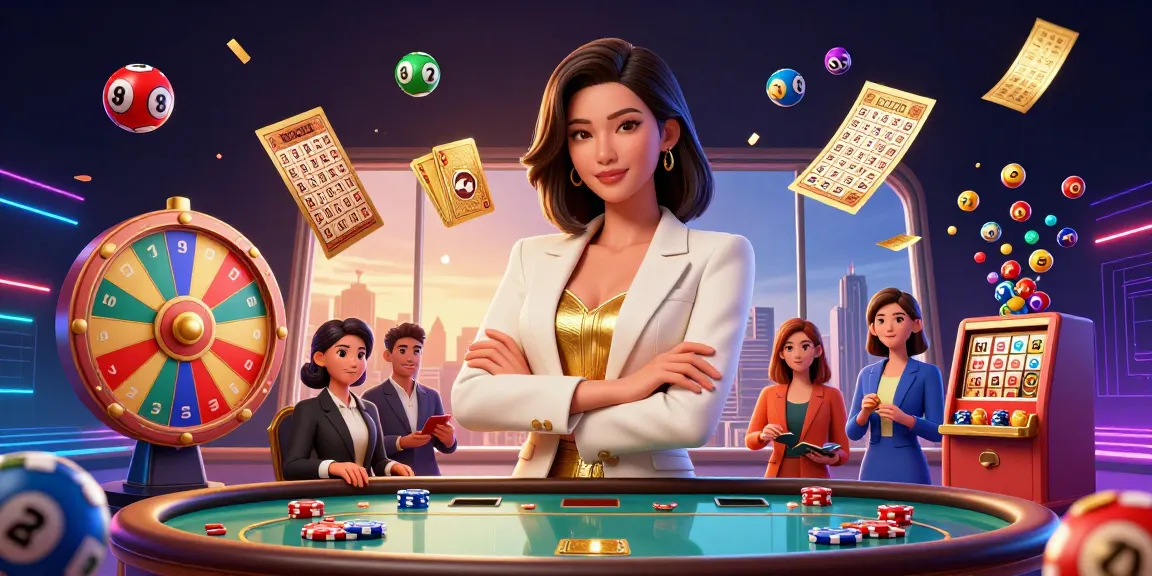 Experience thrilling gaming strategies at 8xbetlink with vibrant lottery balls and captivating casino visuals.