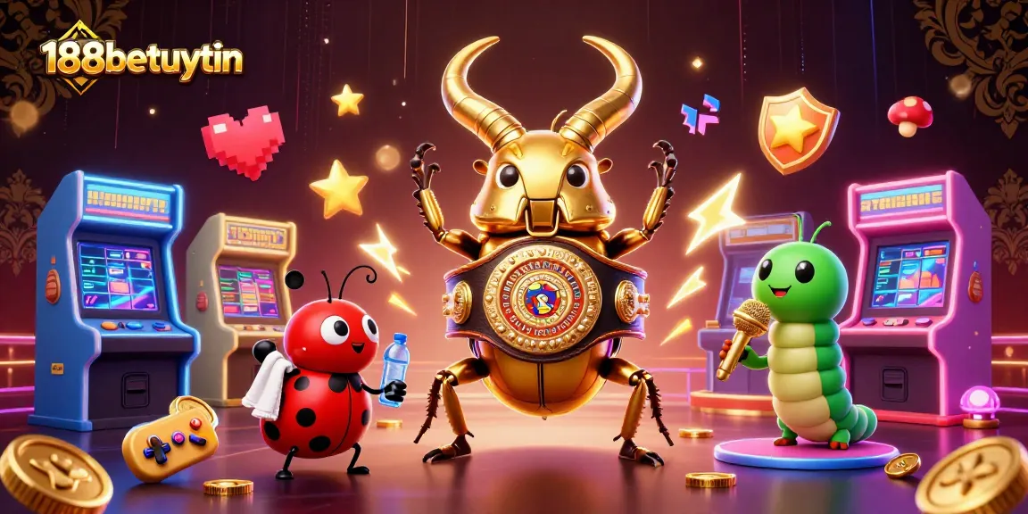 Engage in immersive gameplay with 188betuytin's vibrant characters and casino-themed elements in a dazzling 3D scene.