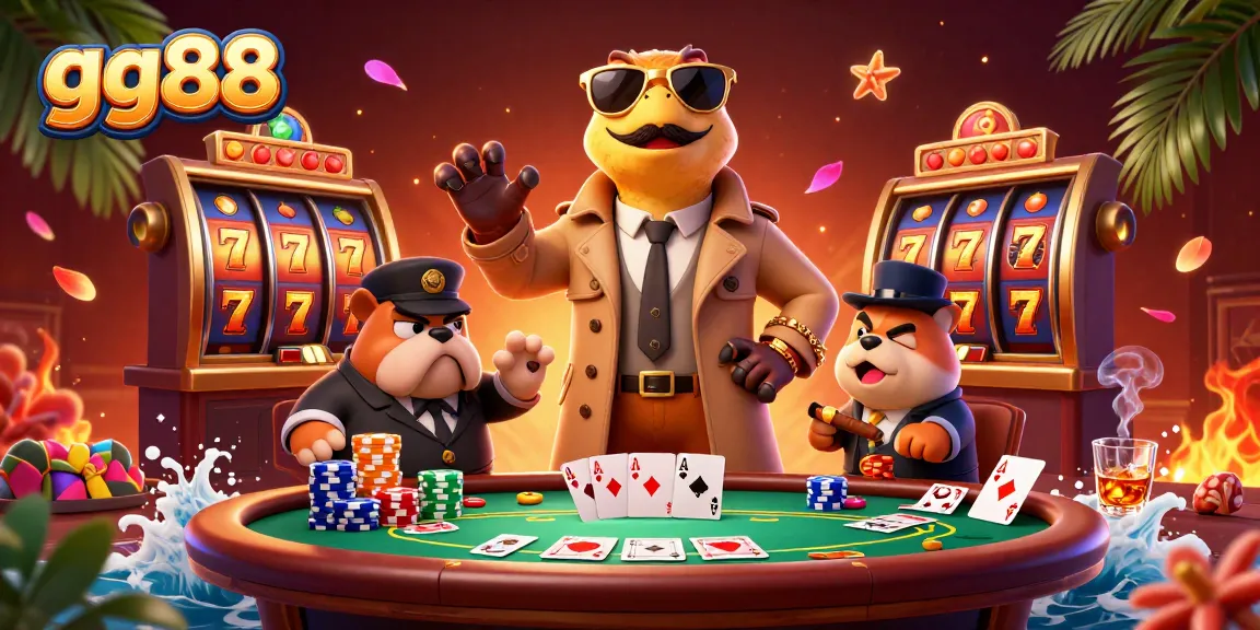 Engage with gg88's thrilling slot games and experience dynamic action in a vibrant casino setting.