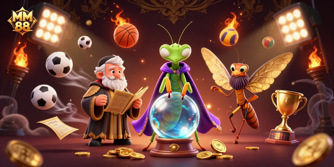 Experience the excitement at MM 88 with a dynamic scene of fortune tellers and sports betting action.